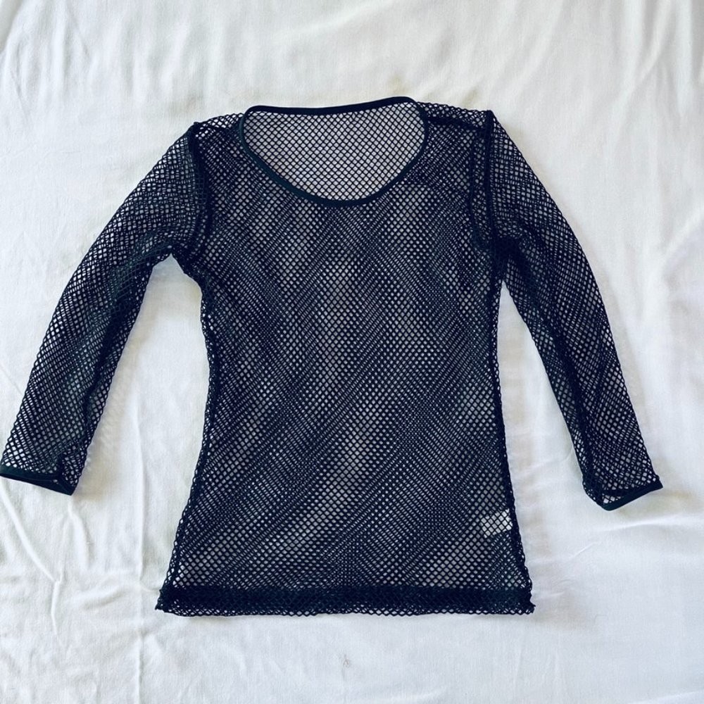 Black Mesh Shirt Size M